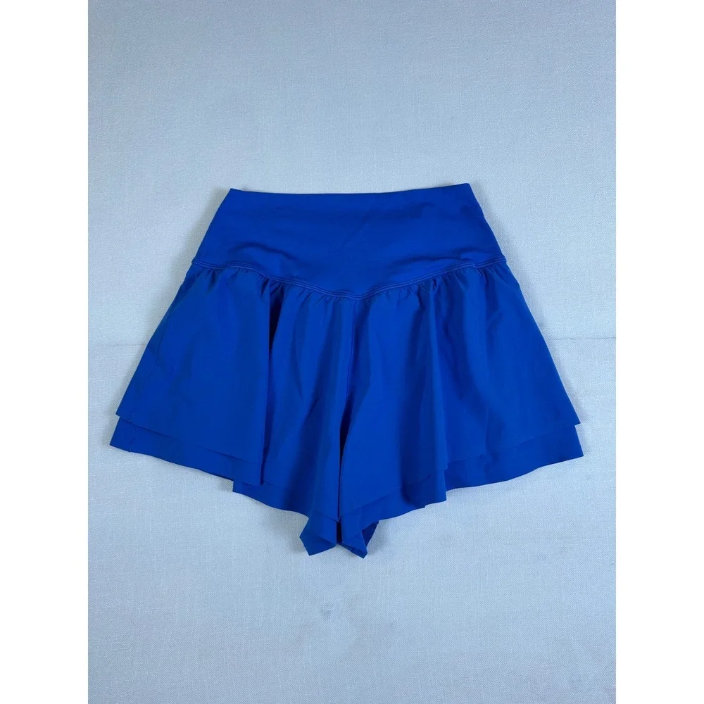 OFFLINE by Aerie Real Me flirty Crossover Flowy Skort Royal Blue Medium - Picture 4 of 7